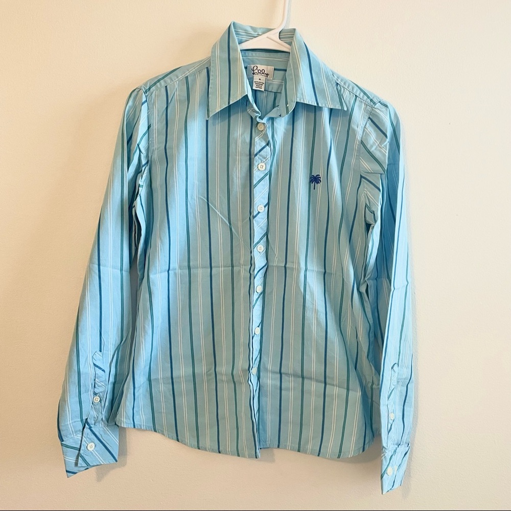 Lilly Pulitzer Blue Striped Button Front Shirt